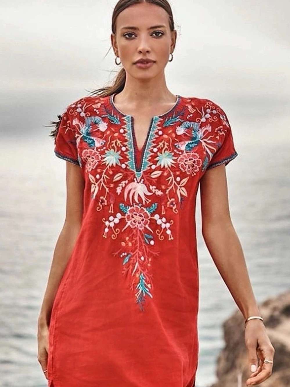 Johnny Was Ariel Easy Tunic Dress, NWT